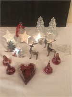 Christmas Items to incl Silver Plate Napkin Rings