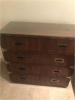 Henredon 4 Drawer Side Table with Brass Handles