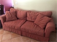 Pair of Allen White Sofas with Detached Cushions