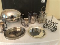 Silver Plated - Server, Trays, Cruet Set, Bucket