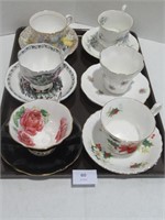 Cups & Saucers - Royal Albert / Queen Anne