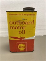 Shell Outboard Motor Oil can Full