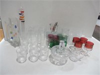 Large Glass Lot - Dishes / Glasses / Vases