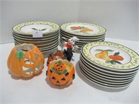 Stone Age Hand-painted Dish Set / Halloween