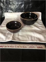 Brown stoneware bowls