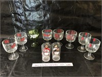 Beer and soda glasses