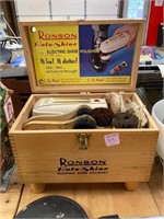Ranson Elec. Shoe Shine Kit in Wooden Box