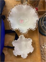 (2) Milk Glass Bowls