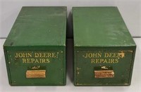 2X - John Deere Wooden Parts File Boxes
