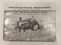 John Deere 30 Series Production Register Booklet