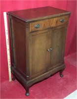 Vintage Bar Cabinet  w/ Lock & Key