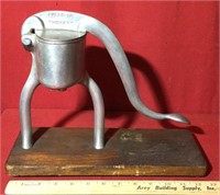 Vintage Mounted Fruit Squeezer