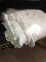 White faux fur fleece 6yds 60"