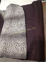 2 pcs of fleece leopard and brown 2 yards and 60"