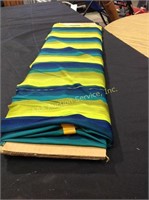 striped blue and green fleece 5 yards x 59 in