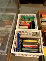 2 Plastic Crates of Books