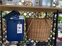 Small Cooler, Wicker Picnic Basket