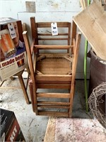 2 Wooden Chairs w/ Padded Seats