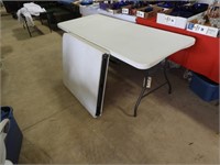 (2) folding plastic tables