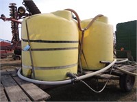 (2) 500 Gal. Poly Water Tanks on Flatbed