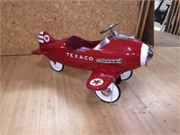 Full Size Child's Metal Texaco Pedal Car Airplane