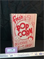 Vintage Cardboard Fresh Popcorn  Box Concessions