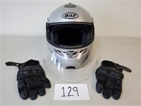 Bilt Motorcycle Helmet (XL) with Gloves