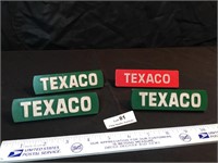 Lot of 4 Vintage Texaco Battery Covers