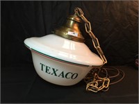 Vintage Hanging Light with Texaco Logo-Large