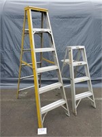 2 Aluminum Ladders - 4' and 6' (No Ship)