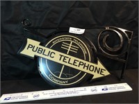 Interstated Public Telephone Co Metal Flange Sign