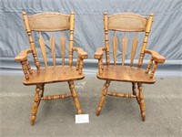 2 Vintage Wood Chairs (No Ship)