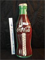 Coca-Cola Made USA Metal Coke Bottle Thermometer