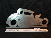 Vintage Street Rod Metal Cut Out of Hot Rod