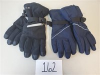 2 Pairs Men's Winter Gloves - Size Medium