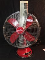 Ice Cold Coca-Cola Sold Here Retro Style Fan
