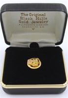 Black Hills 10K Gold Tie Tack Pin