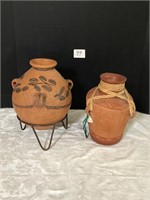 2 Clay Ollas Jugs