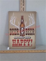 Deer & Beer novelty sign