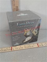 New Euro deer salt and pepper shaker set