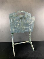 Vintage Wood Painted Magazine Stand