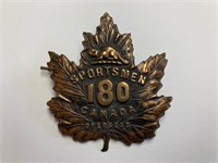 WWI 180th Bn (Toronto Sportsmen) Cap Badge