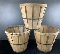 Vintage Apple Baskets - 3 Total