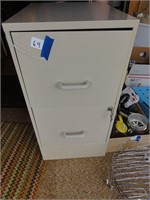 2 drawer metal filing cabinet with key