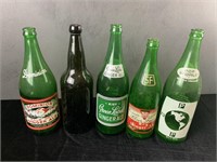 Collection of Vintage Pop Bottles - 5 Total