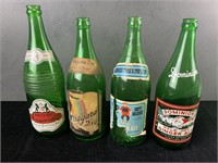 Collection of Vintage Pop Bottles - 4 Total