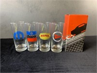 4 Mopar Collectors Glasses and Travel Mug