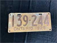 1929 License Plate