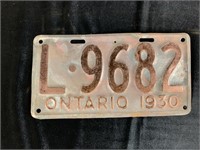 1930 License Plate