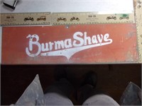 Burma shave sign 20 x5 3/4  metal